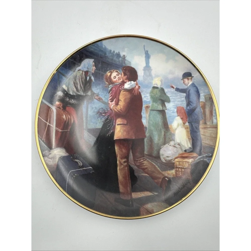 The Franklin Mint Collectors Plate :‎ The Ellis Island Lot Of 6 by Max Ginsburg